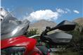 Red Ducati, blue skies, crisp mountain air - the setting for an epic ride. 